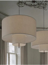 Skandinavische Wabi-Sabi Pendelleuchte aus Stoff – Minimalistische LED Hängeleuchte