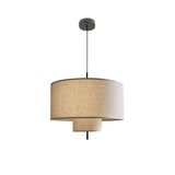 Skandinavische Wabi-Sabi Pendelleuchte aus Stoff – Minimalistische LED Hängeleuchte