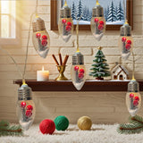 FrostGlobe LED Schneekugel Lichterkette – Mit Weihnachtsbaum & Roten Beeren