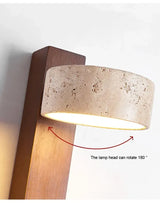 AureaCave Wabi-Sabi Travertin Wandleuchte
