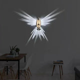 3D Vogel Wandleuchte mit Projektion – Moderne Tier Wandleuchte | Künstlerische Ambiente Beleuchtung | Eulen- & Adler Designlampe