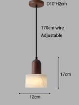 Lumina Wabi-Sabi Luxus Marmor LED Pendelleuchte – Weißer Jade-Stein Hängeleuchte