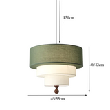 Boho Green Stoff Pendelleuchte