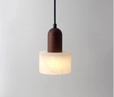 Lumina Wabi-Sabi Luxus Marmor LED Pendelleuchte – Weißer Jade-Stein Hängeleuchte