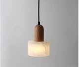 Lumina Wabi-Sabi Luxus Marmor LED Pendelleuchte – Weißer Jade-Stein Hängeleuchte