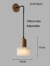 Lumina Wabi-Sabi Luxus Marmor LED Pendelleuchte – Weißer Jade-Stein Hängeleuchte