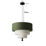 Boho Green Stoff Pendelleuchte