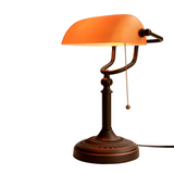 AmberGlow Vintage Matt-Orange Glas Tischlampe