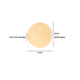 LumoSphere Weiße Glas-Kugel LED Wandleuchte