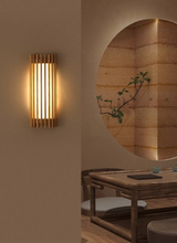 “ZenAura Wabi-Sabi Wandleuchte” – Japanische Retro-Walnuss LED Wandlampe