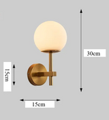 LumiNord – Nordische Moderne LED-Wandleuchte mit Glas-Lichtkugel