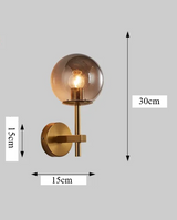 LumiNord – Nordische Moderne LED-Wandleuchte mit Glas-Lichtkugel